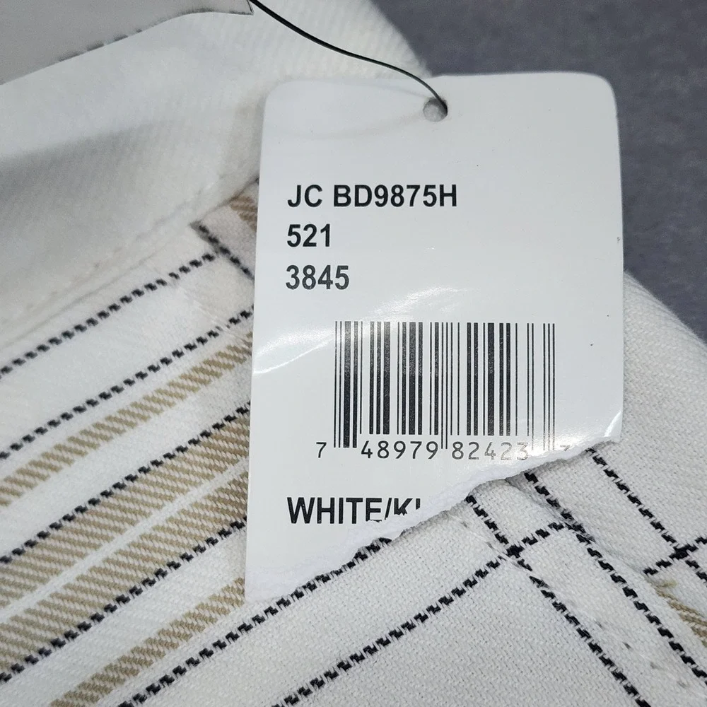 Burnside Plaid Shorts White‎ Tan Khaki JCBD9875H Mens 40 NEW